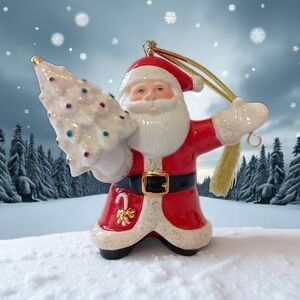Lenox Tree Charmer Ornament Santa Claus Christmas Tree Porcelain Handpainted